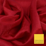 DEEP RED Soft Smooth Silky Shimmer Polyester Woven Fabric Lining Salwar 1498
