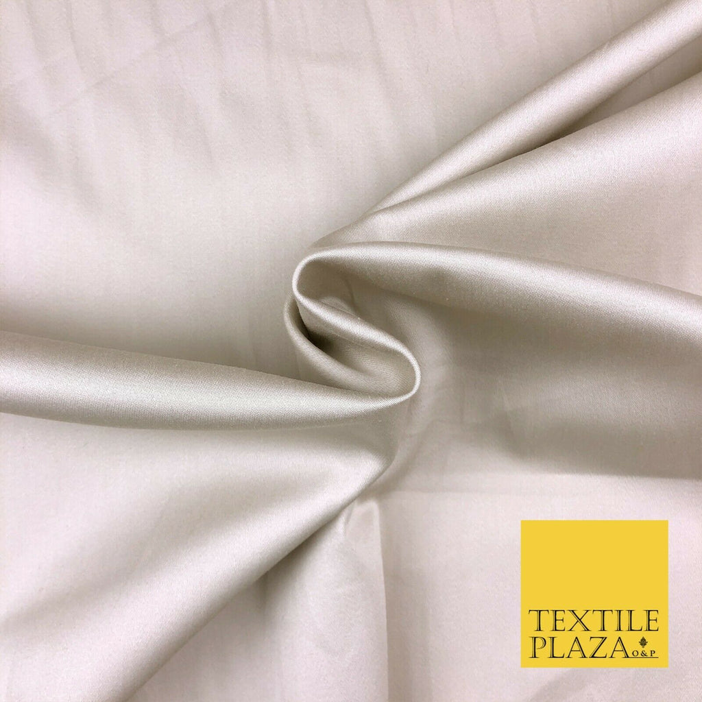 Beige Premium Plain COTTON Sateen Fabric 58" - Suits Shirts Trousers 1255