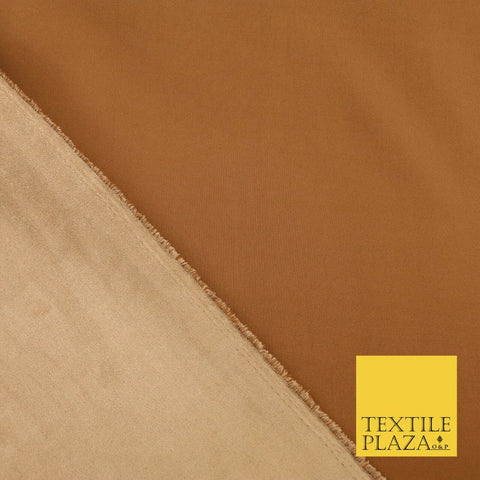 TAN BROWN Luxury Smooth Suede Backed Neoprene Fabric Material Scuba 150cm 1656