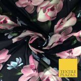 High Quality Floral Large Flowers Tropical Printed Georgette Dress Fabric