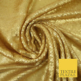 GOLD Gloss Matte Sequin Line Stripe Embroidered Georgette Fabric 3 COLOURS 37"
