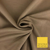 Premium LIGHT BROWN Plain French 100% Cotton Terry Jersey 70" Dress Fabric 1330