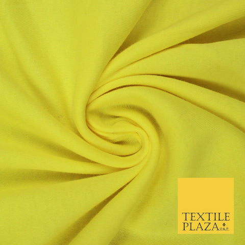 Yellow COTTON JERSEY FABRIC Plain Stretch Knit Tshirt Oeko Tex Dress Fabric 6095