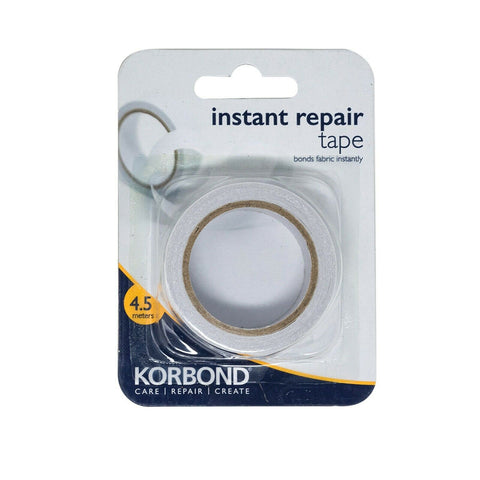 KORBOND Instant Repair Tape 4.5m - Bonds Fabric Instantly Turning Up Hems 110035