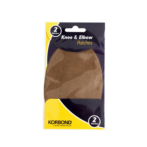 KORBOND 2 Pack BROWN Knee & Elbow Patches Suede Feel Iron Sew On Repair 110391
