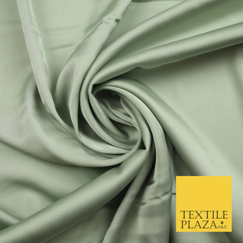 Pale Green Grey Fine Silky Smooth Liquid Sateen Satin Dress Fabric Drape Lining Material 7903