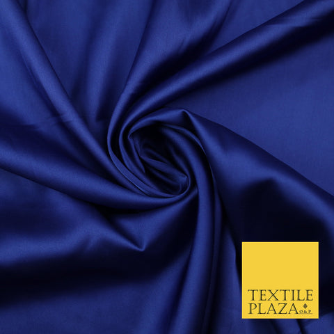Royal Blue Fine Silky Smooth Liquid Sateen Satin Dress Fabric Drape Lining Material 7877