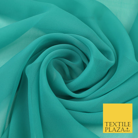 CADET BLUE Premium Plain Dyed Chiffon Fine Soft Georgette Sheer Dress Fabric 8363