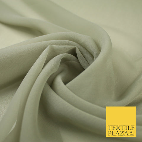 TAUPE Premium Plain Dyed Chiffon Fine Soft Georgette Sheer Dress Fabric 8294