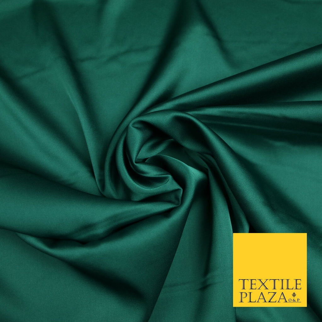 DARK JADE GREEN Fine Silky Smooth Liquid Sateen Satin Dress Fabric Drape Lining Material 7031