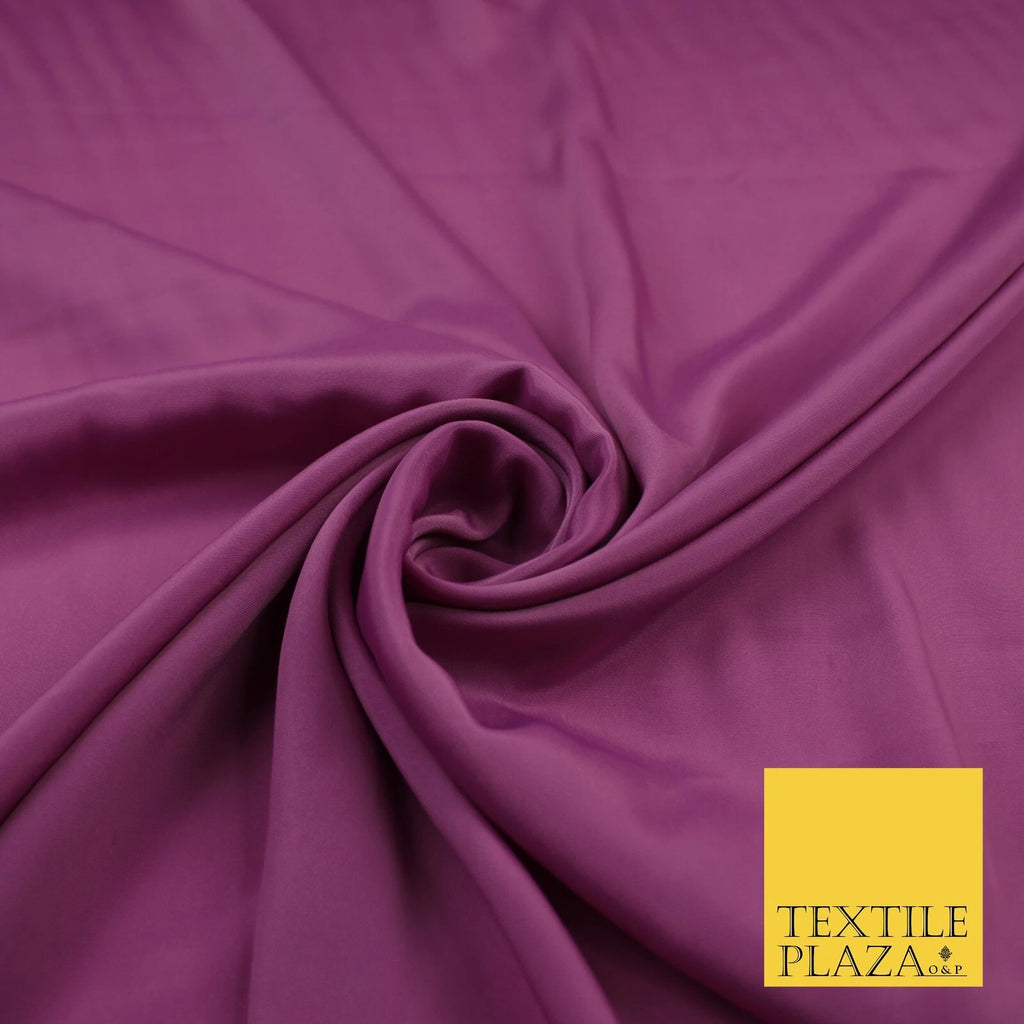 DUSTY LAVENDER Plain Dyed Silky French Crepe de Chine Fabric Material Dress 44" 9015
