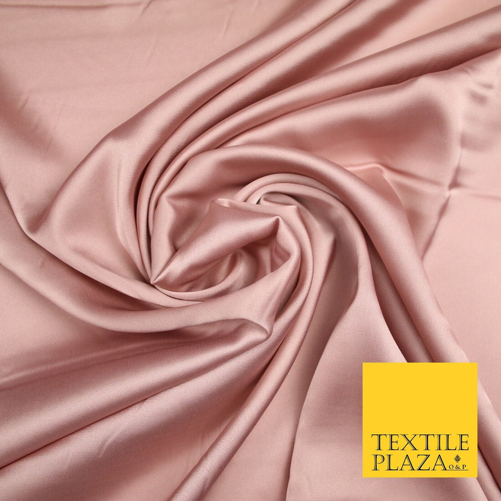 DUSTY PINK Fine Silky Smooth Liquid Sateen Satin Dress Fabric Drape Lining Material 7012
