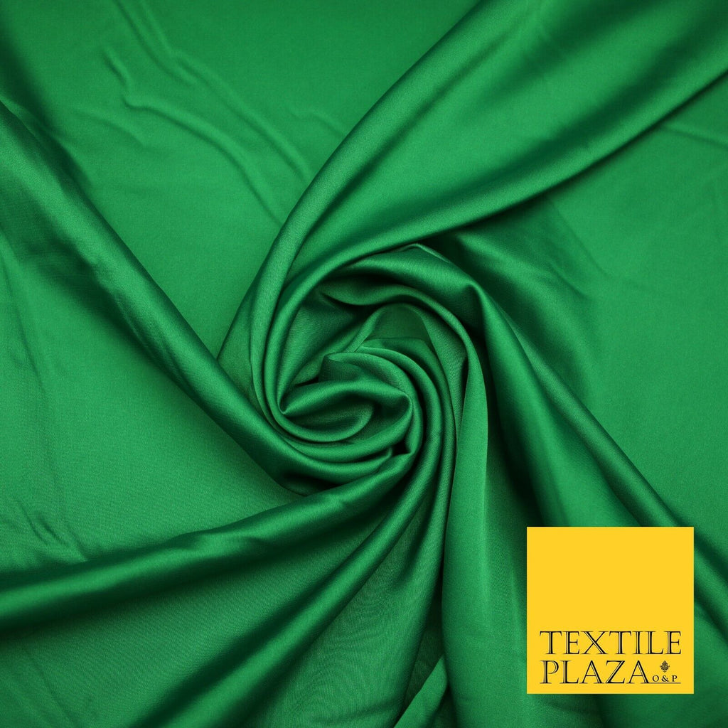EMERALD GREEN Fine Silky Smooth Liquid Sateen Satin Dress Fabric Drape Lining Material 7029