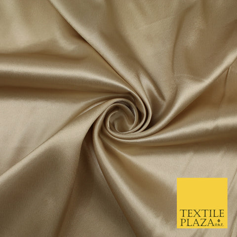 LIGHT GOLD Plain Solid Crepe Back Satin Fabric Material Dress Bridal 58" 9109