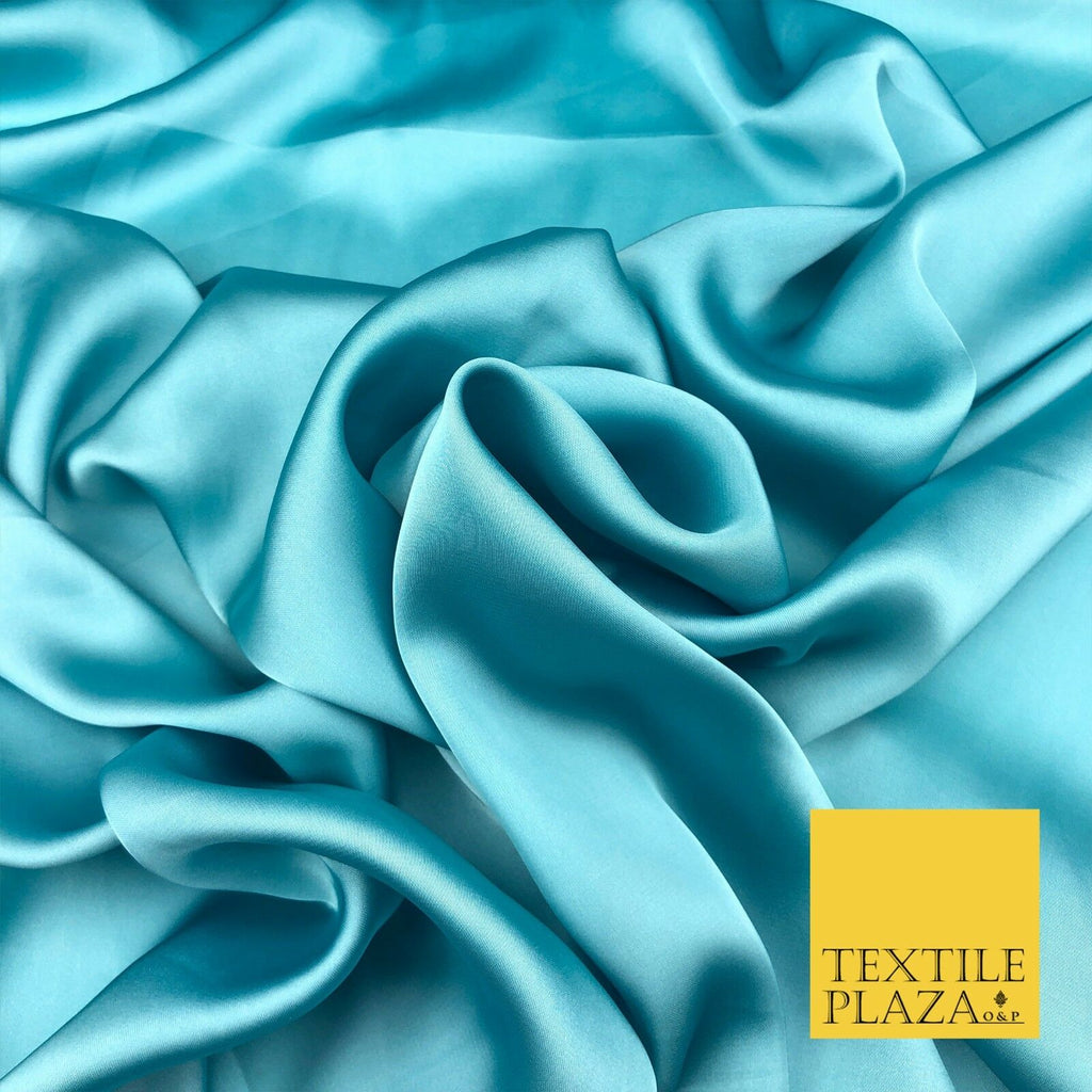 LIGHT BLUE Fine Silky Sateen Georgette Dress Fabric Draping Lining 55" O1152