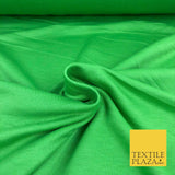 Premium GREEN Plain French 100% Cotton Terry Jersey 70" Dress Fabric 1334