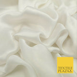 WHITE GOLD Fine Silky Metallic Shimmer Satin Georgette Dress Fabric Drape 1419