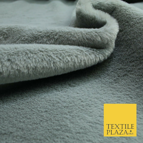 Luxury Super Soft Elephant Grey Plush Suede Back Short Pile Faux Fur Fabric 1981