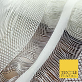White Fringe Weave Lace Dress Fabric Coverup Swimwear Kimono Craft 69" Wide 4429