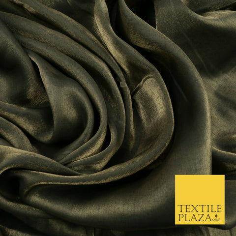 GOLD BLACK Soft Smooth Silky Shimmer Polyester Woven Fabric Lining Salwar 1509