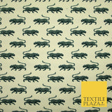 CREAM Leopard Cheetah Big Cat Printed Soft Cotton Jersey Stretch Fabric 59" 4973