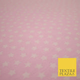 Blue Pink Falling Mini Stars Soft Cotton Jersey Stretch Dress Fabric Baby 59"