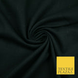 High Quality Plain BLACK Winceyette Soft Brushed 100% Cotton Fabric Flannel 2149