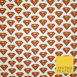 SUPERMAN Badge Logo DC Comic Superhero Digital Print 100% Cotton Fabric 59" 4758