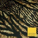 Premium Tiger Snake Scale Animal Printed Silky Sateen Georgette Dress Fabric