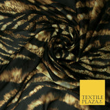 Premium Tiger Snake Scale Animal Printed Silky Sateen Georgette Dress Fabric