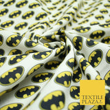 BATMAN Badge Logo Digital Printed 100% Cotton Fabric Superhero DC Comics 60"4754
