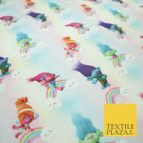 TROLLS Characters Magical Rainbow Digital Print 100% Cotton Fabric 59" 5159