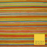 Bright Multicolour Artsy Striped Lines Printed Pleated Plisse Jersey Fabric 5409