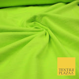 Plain LIME GREEN Winceyette Soft 100% Brushed Cotton Fabric Flannel 59" 5471