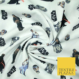 Star Wars Mandalorian R2D2 BB-8 Chewbacca Digital Print 100% Cotton Fabric 5503