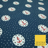 Circle Anchors & Stars Nautical Printed Soft Organic Cotton Jersey Fabric 59"