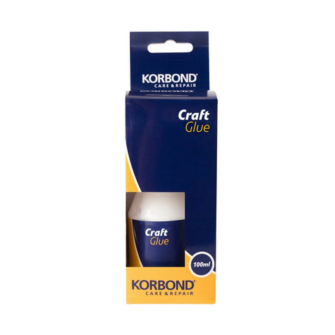 KORBOND Fabric Craft Glue 100ml Water Based Non Toxic Clear Adhesive 110621