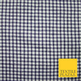 1/8" SMALL Classic NAVY White Gingham Check COTTON Fabric Picnic 36" Wide 7214