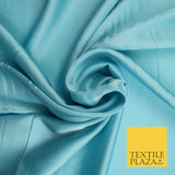 Aqua Blue Fine Silky Smooth Liquid Sateen Satin Dress Fabric Drape Lining Material 7886