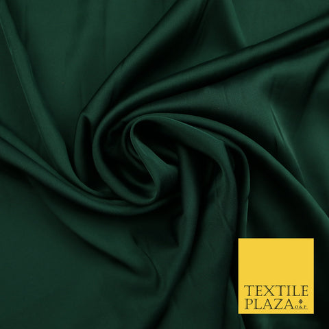 Racing Green Fine Silky Smooth Liquid Sateen Satin Dress Fabric Drape Lining Material 7894