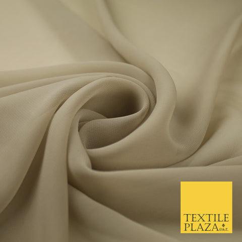 PEBBLE Premium Plain Dyed Chiffon Fine Soft Georgette Sheer Dress Fabric 8285