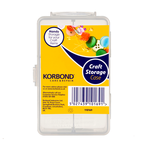 KORBOND Craft Storage Box Case Buttons Fasteners Safety Pins 110169