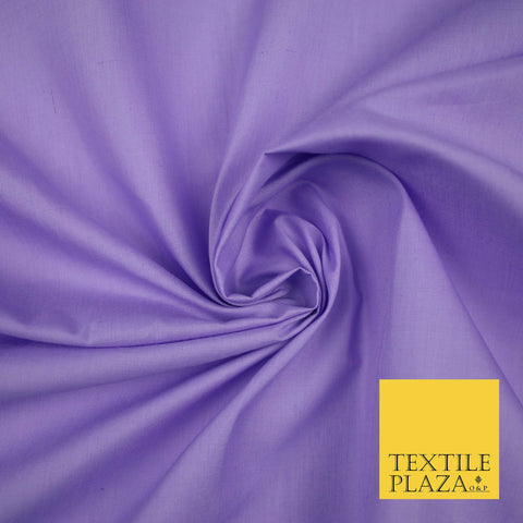 DEEP LILAC Premium Plain Polycotton Dyed Fabric Dress Craft Material 44" 3531