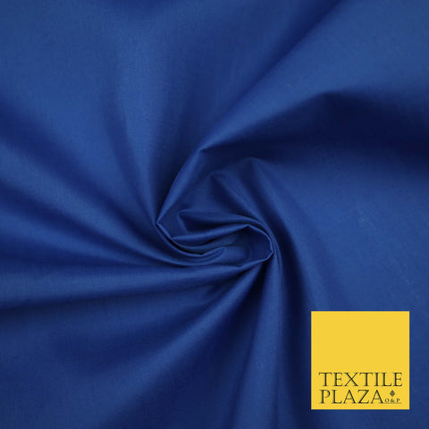 ROYAL BLUE Premium Plain Polycotton Dyed Fabric Dress Craft Material 44" 3533