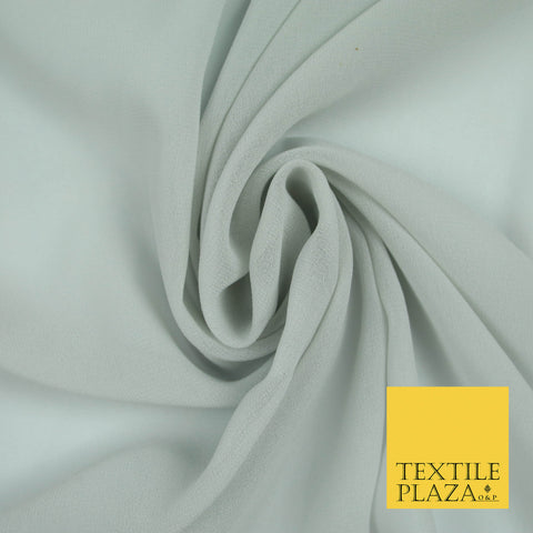 LIGHT SILVER GREY Premium Plain Dyed Chiffon Fine Soft Georgette Sheer Dress Fabric 5743