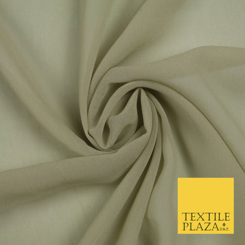 PUTTY Premium Plain Dyed Chiffon Fine Soft Georgette Sheer Dress Fabric 5755