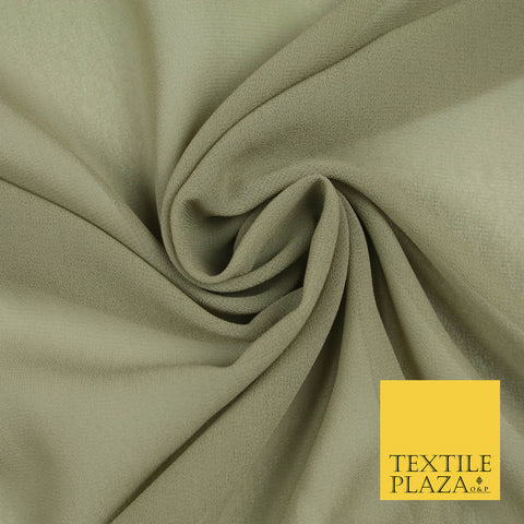 TAUPE Premium Plain Dyed Chiffon Fine Soft Georgette Sheer Dress Fabric 5757