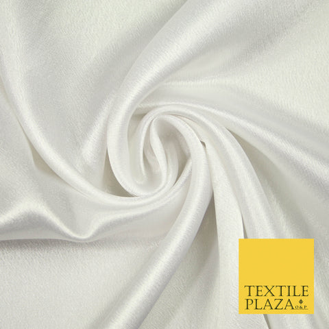 WHITE Plain Solid Crepe Back Satin Fabric Material Dress Bridal 58" 5871
