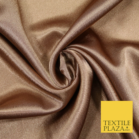 PECAN BROWN Plain Solid Crepe Back Satin Fabric Material Dress Bridal 58" 5930