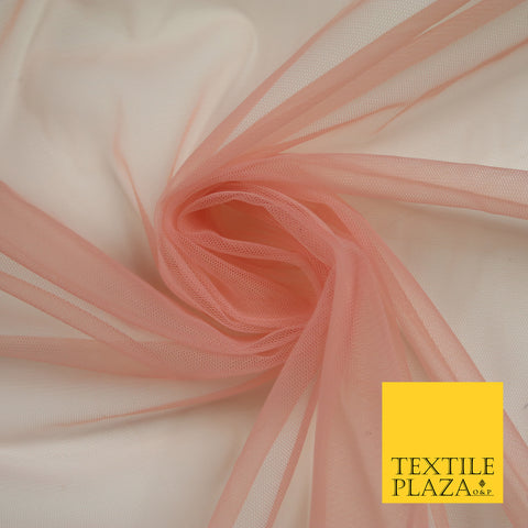 DUSTY PINK Premium Soft Plain Sheer Tulle Net Fabric Tutu Fairy Veil Bridal 45" Wide 6900